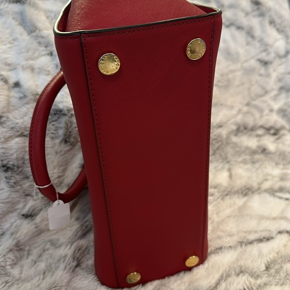 Michael Kors Red Selma Satchel with strap. - Picture 5 of 6